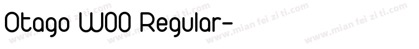 Otago W00 Regular字体转换